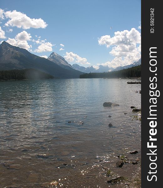 A Lake in the Canadian Rocky Mountains. A Lake in the Canadian Rocky Mountains