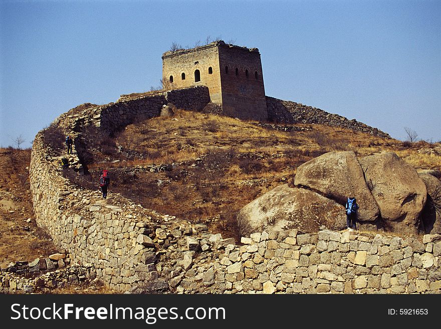 Great Wall of China, laiyuan, hebei, china. Great Wall of China, laiyuan, hebei, china