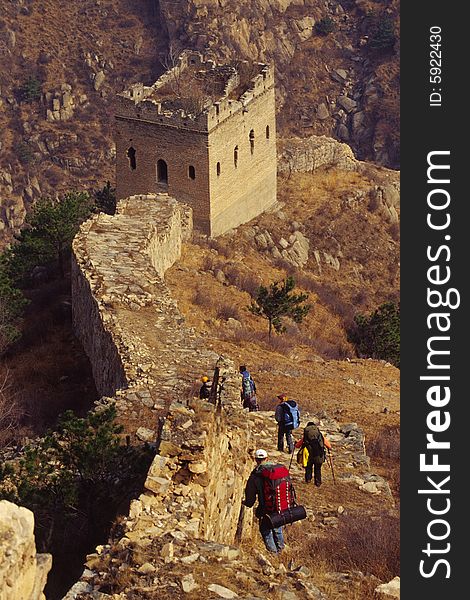 Great Wall of China, laiyuan, hebei, china. Great Wall of China, laiyuan, hebei, china