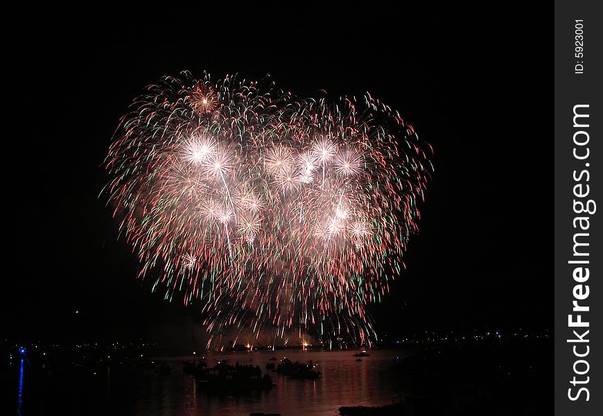 Fireworks at vancouver celebration of light