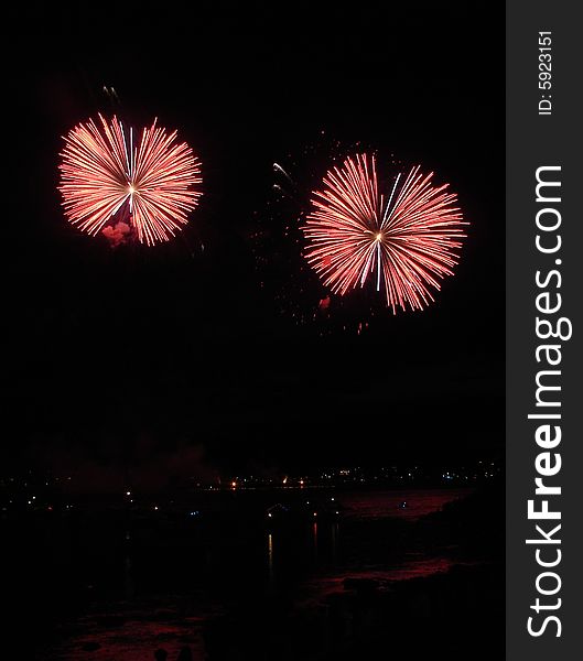 Fireworks at vancouver celebration of light