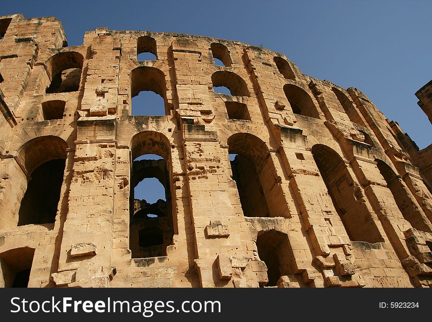 Colosseum, sky, stadium, africa, amphitheater