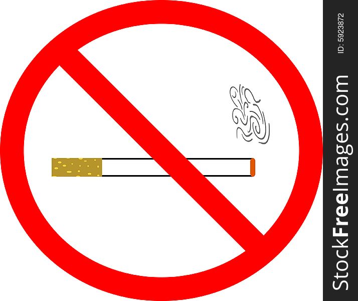 Simple no smoking sign. vector illustration