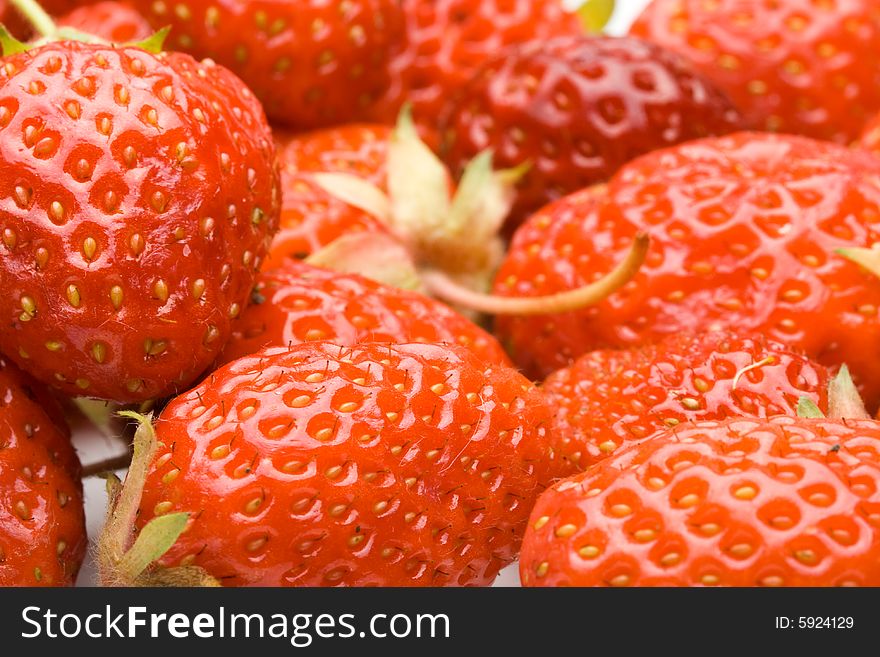 Fresh sweet strawberry on a white background. Fresh sweet strawberry on a white background