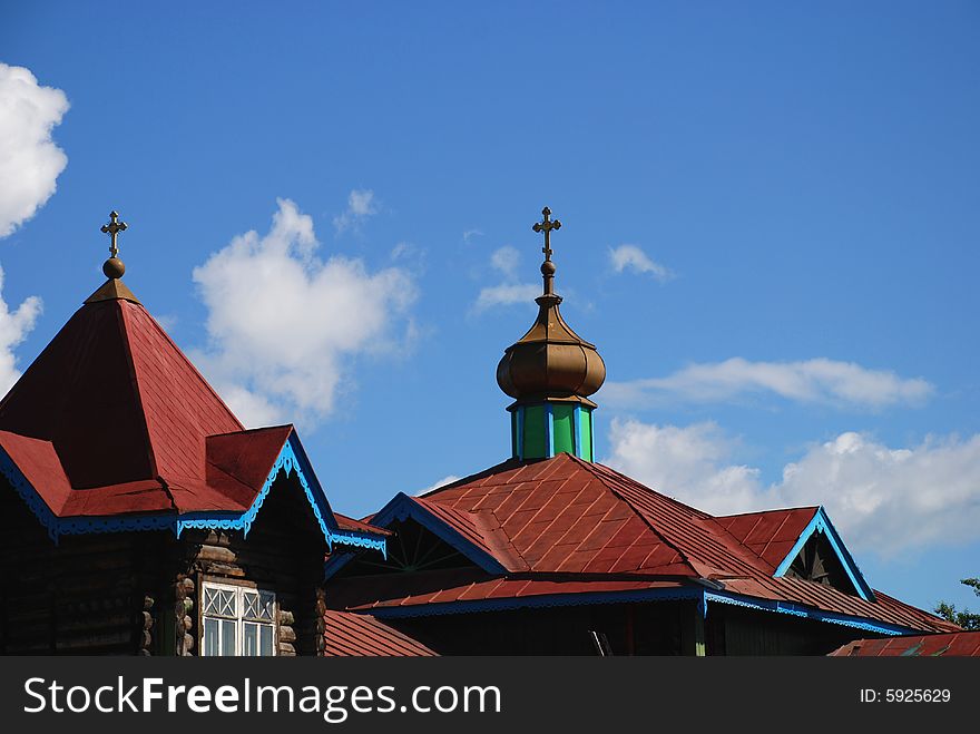 Old russian church(Slyudyanka, Baikal, Russia)