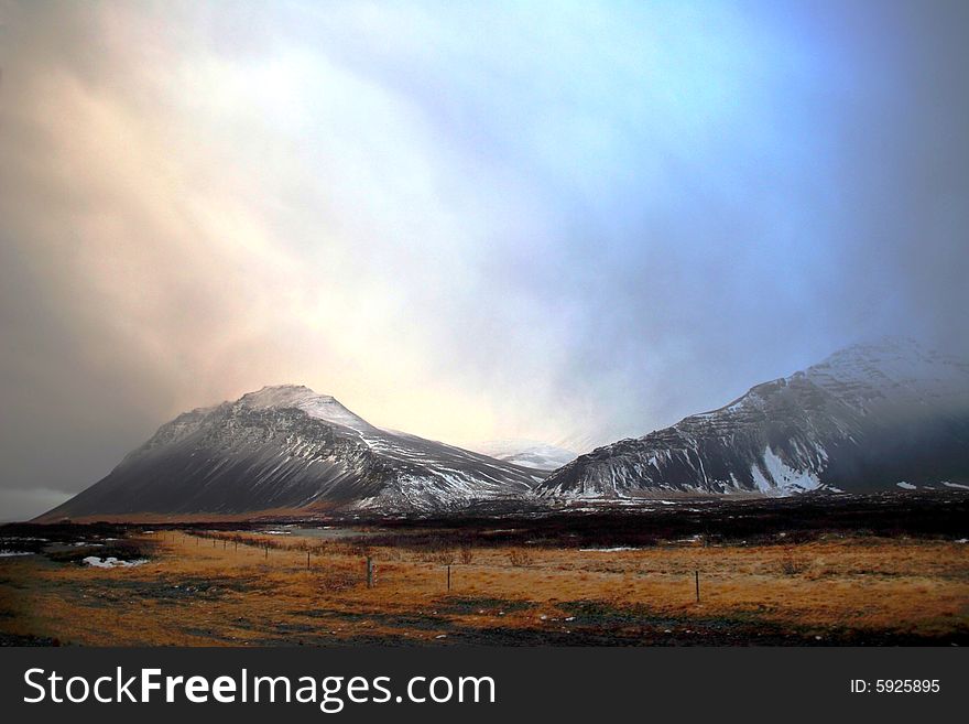 Winter Landscape In Iceland