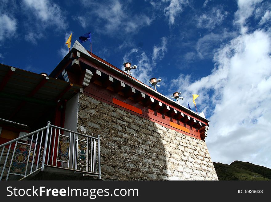 The house in Tibet style ,looks special. The house in Tibet style ,looks special
