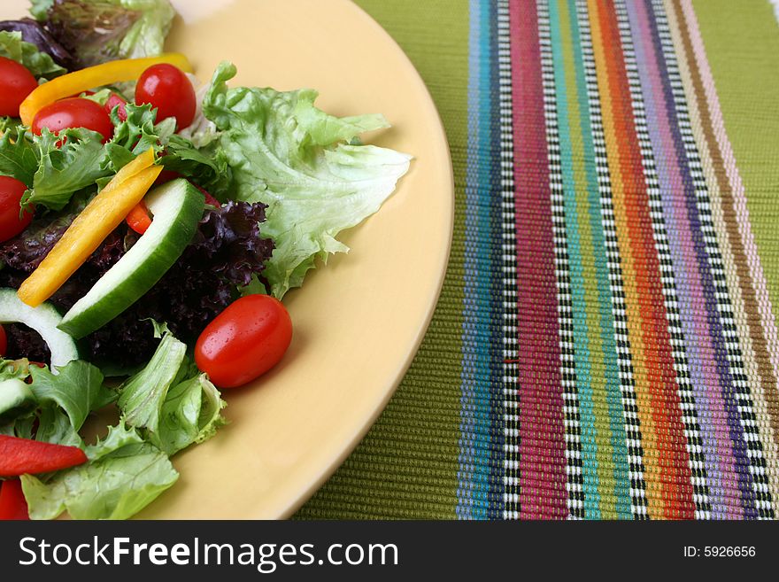 Fresh colorful salad with cherrie tamatoes and cucumber. Fresh colorful salad with cherrie tamatoes and cucumber