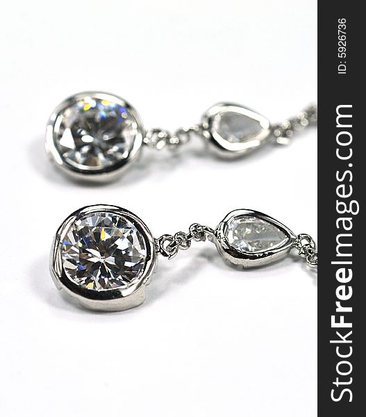 Pretty earring,  earbob with crystal decoration