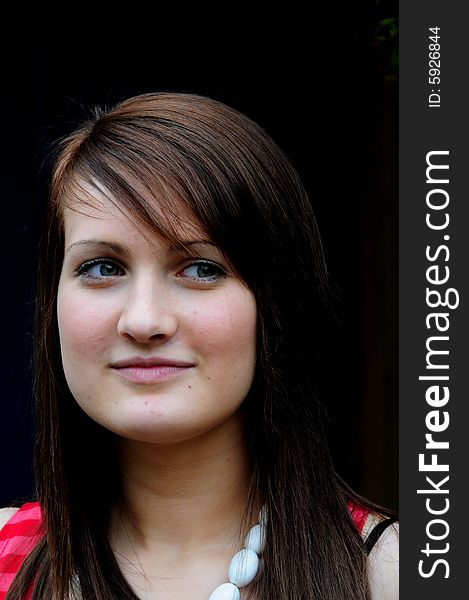 Shot of a pretty teenage girl looking off camera