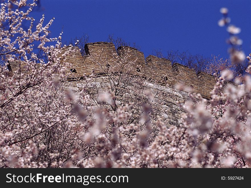 The great wall in spring, shot in jiankou sector, beijing, china