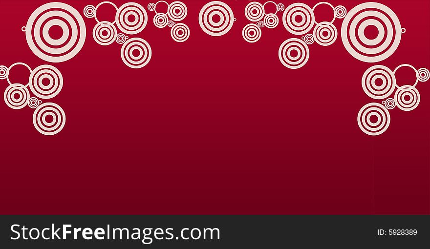 A maroon abstract background with circles on top