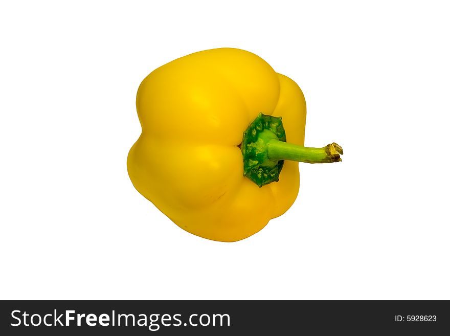 Juicy and sweet bell pepper on the white isolated background. Juicy and sweet bell pepper on the white isolated background