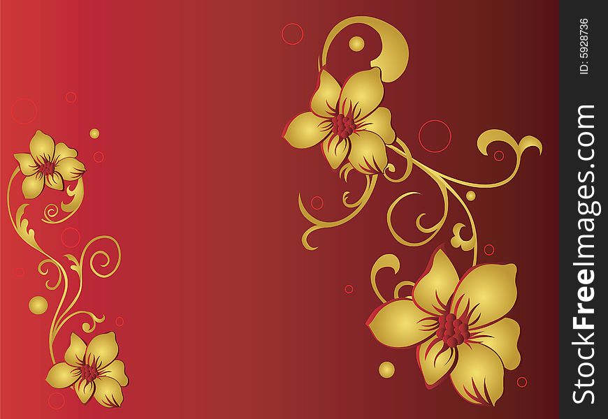 Illustraton of a floral background