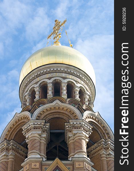 Dome of church on a background of the blue sky