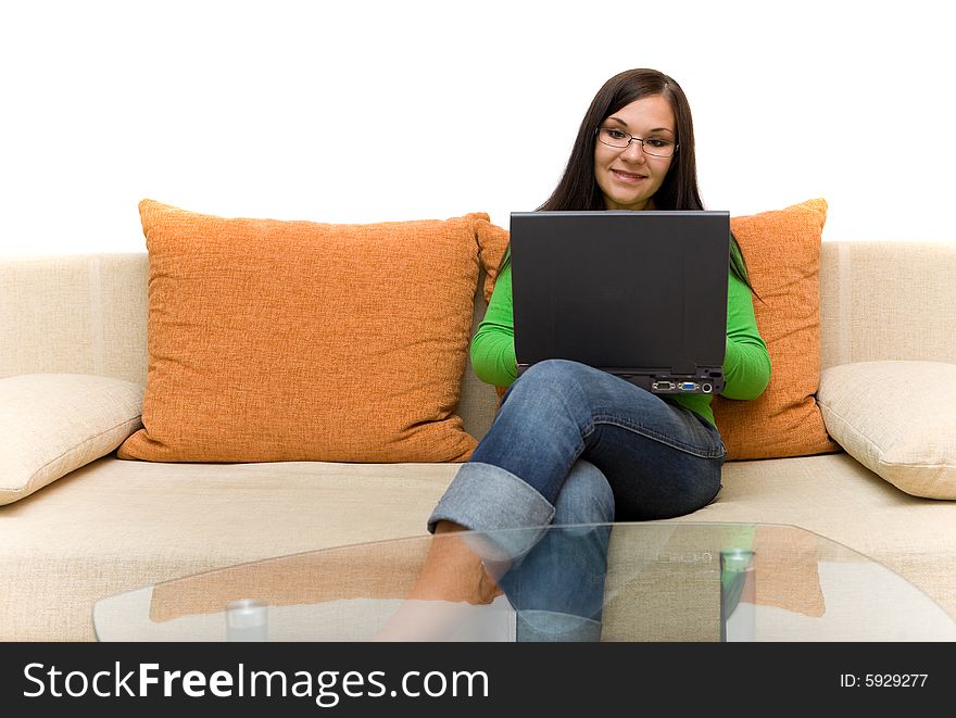 Woman With Laptop