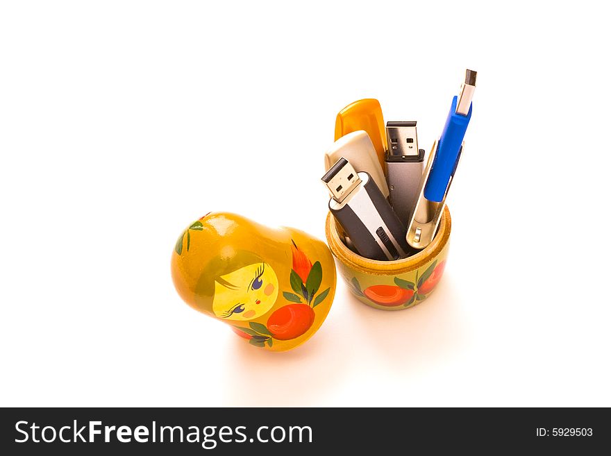 Russian dolls with memorable usb flash drives. Russian dolls with memorable usb flash drives