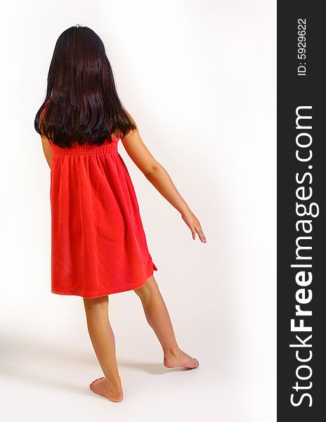 Young Girl In Red Dress