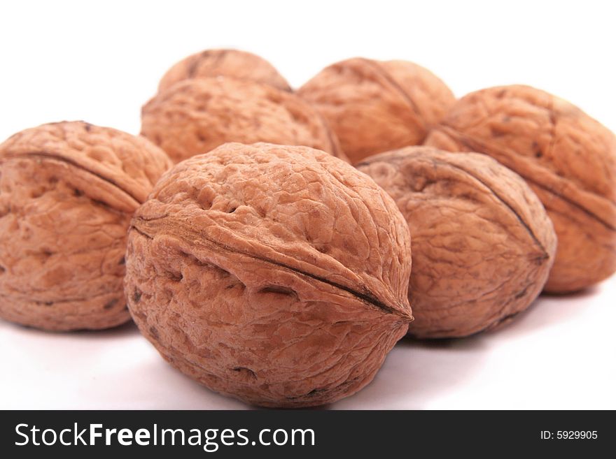 Walnuts Isolated On White Background