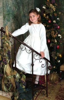 School Aged Girl On Stairs Royalty Free Stock Images School Aged Girl On Stairs Royalty Free Stock Images