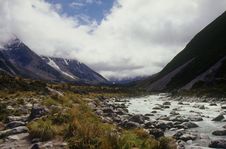 Hooker Valley In New Zealand Royalty Free Stock Photos