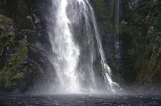 Waterfall In Milford Sound Stock Images Waterfall In Milford Sound Stock Images