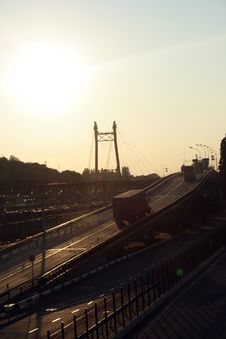 Bridge Over The Railway Stock Photography Bridge Over The Railway Stock Photography