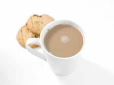 White Coffee And Buscuits Stock Photography White Coffee And Buscuits Stock Photography