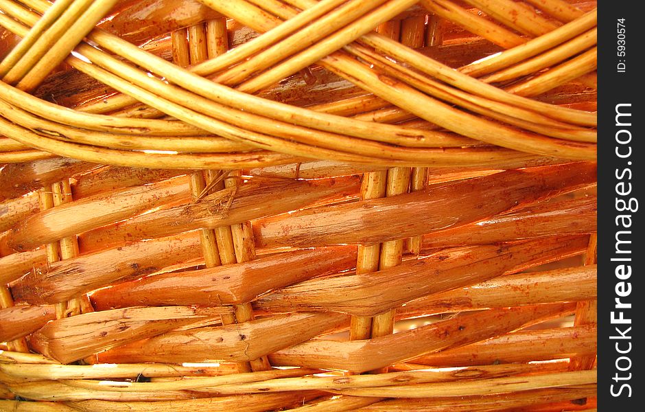 The texture of a wicker basket. The texture of a wicker basket