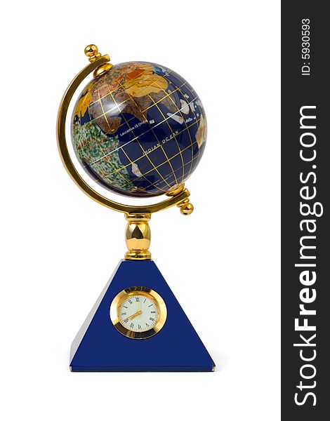 Globe with clock