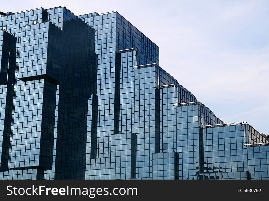 A interesting and modern office block near central London. A interesting and modern office block near central London