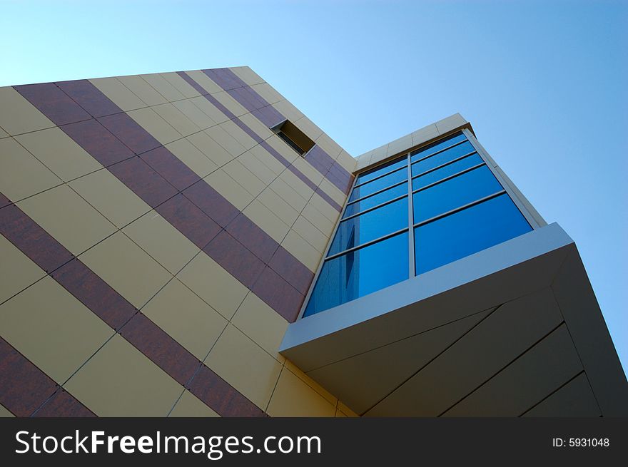 Wall of new modern office building. Wall of new modern office building