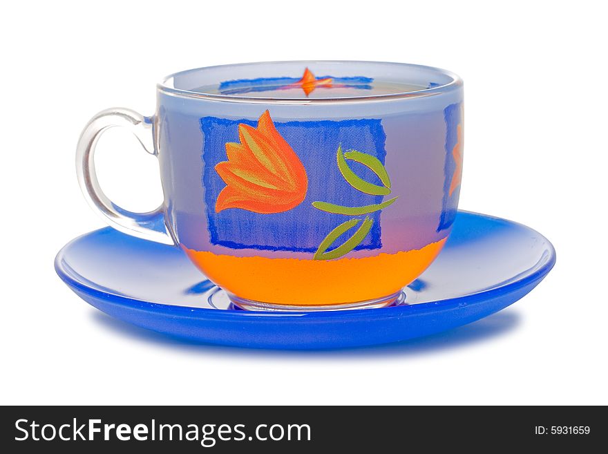 Blue Isolated Cup Of Tea
