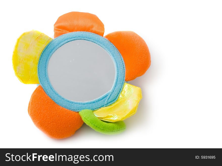Colorful soft flower toy, isolated with white background