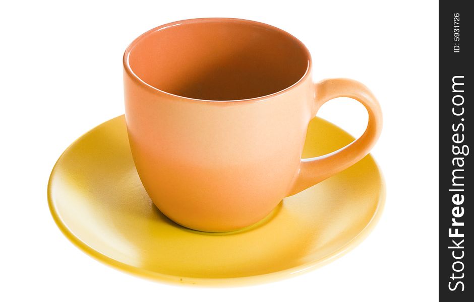 Coffee cup on white background