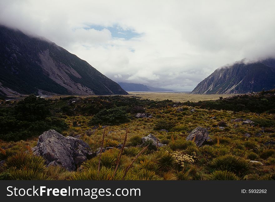 Hooker Valley In New Zealand