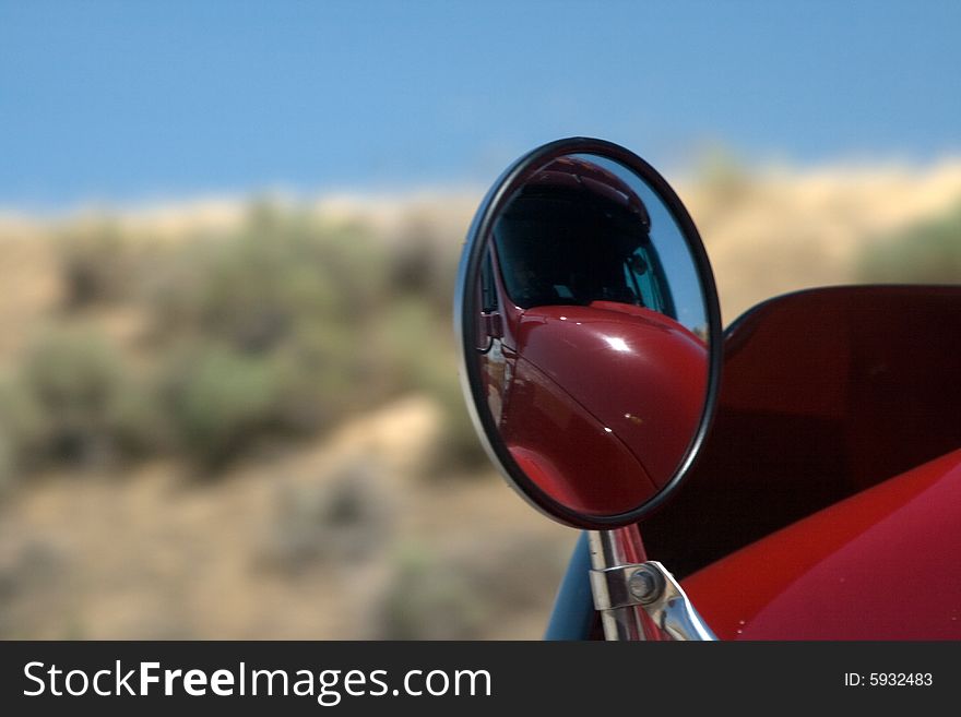 Reflections Of A Diesel Truck Mirror