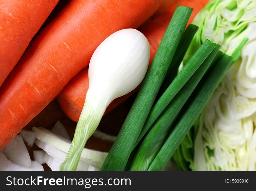Close up of some fresh vegetables
