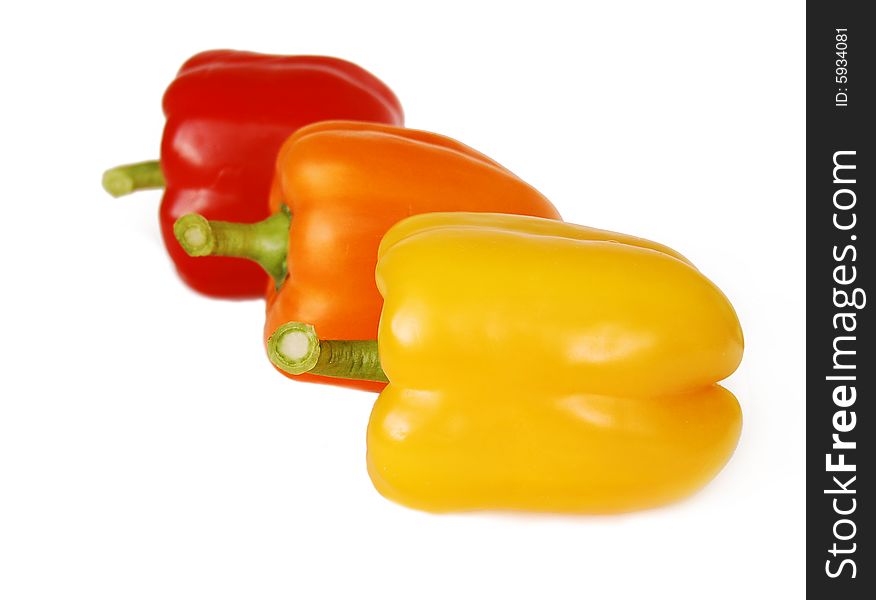 Red, Yellow And Orange Pepper