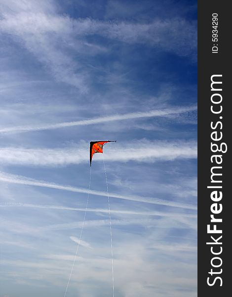 Kite in the blue sky