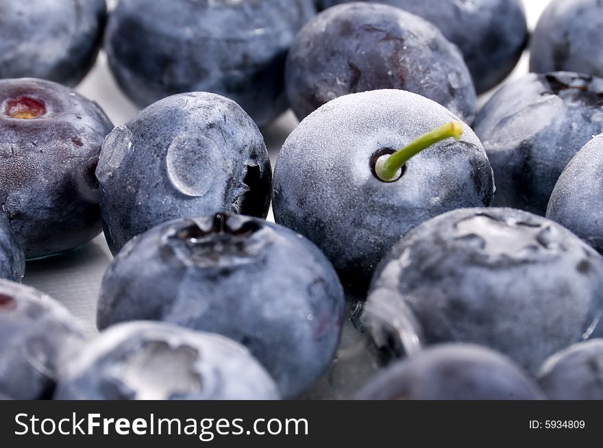 Frozen blueberries