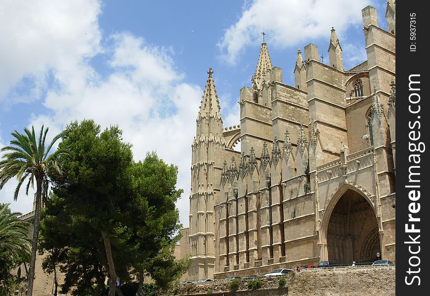 Detail of cathedral in Palma de Mallorca