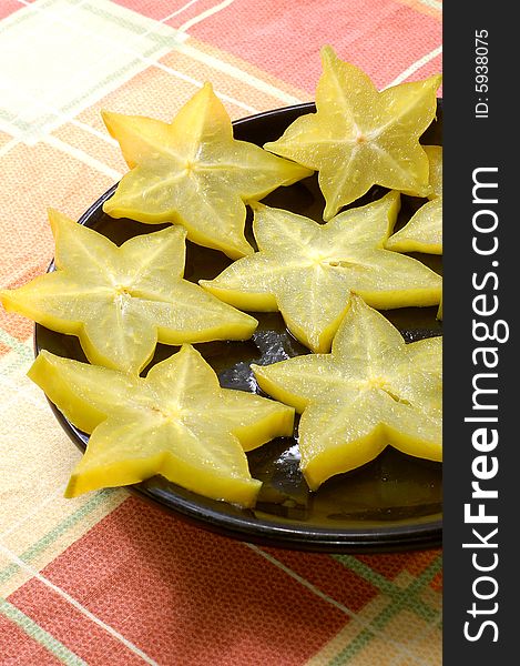 Chinese star fruit, also called carambola