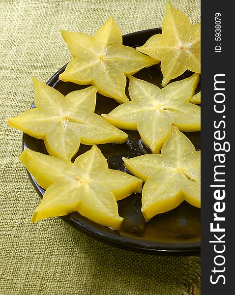 Chinese star fruit, also called carambola