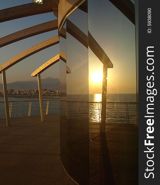 A wonderful image of the Lido's dock at the sunset hour. A wonderful image of the Lido's dock at the sunset hour