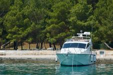 Yacht At The Berth Royalty Free Stock Photos Yacht At The Berth Royalty Free Stock Photos