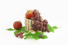 Grapes And Apples Royalty Free Stock Photo