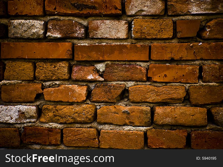 Wall from bricks