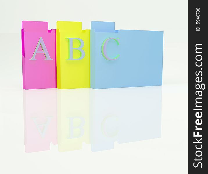 Three color folders