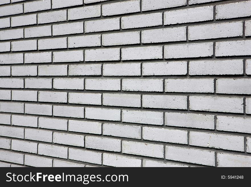 Close view of a white brick wall